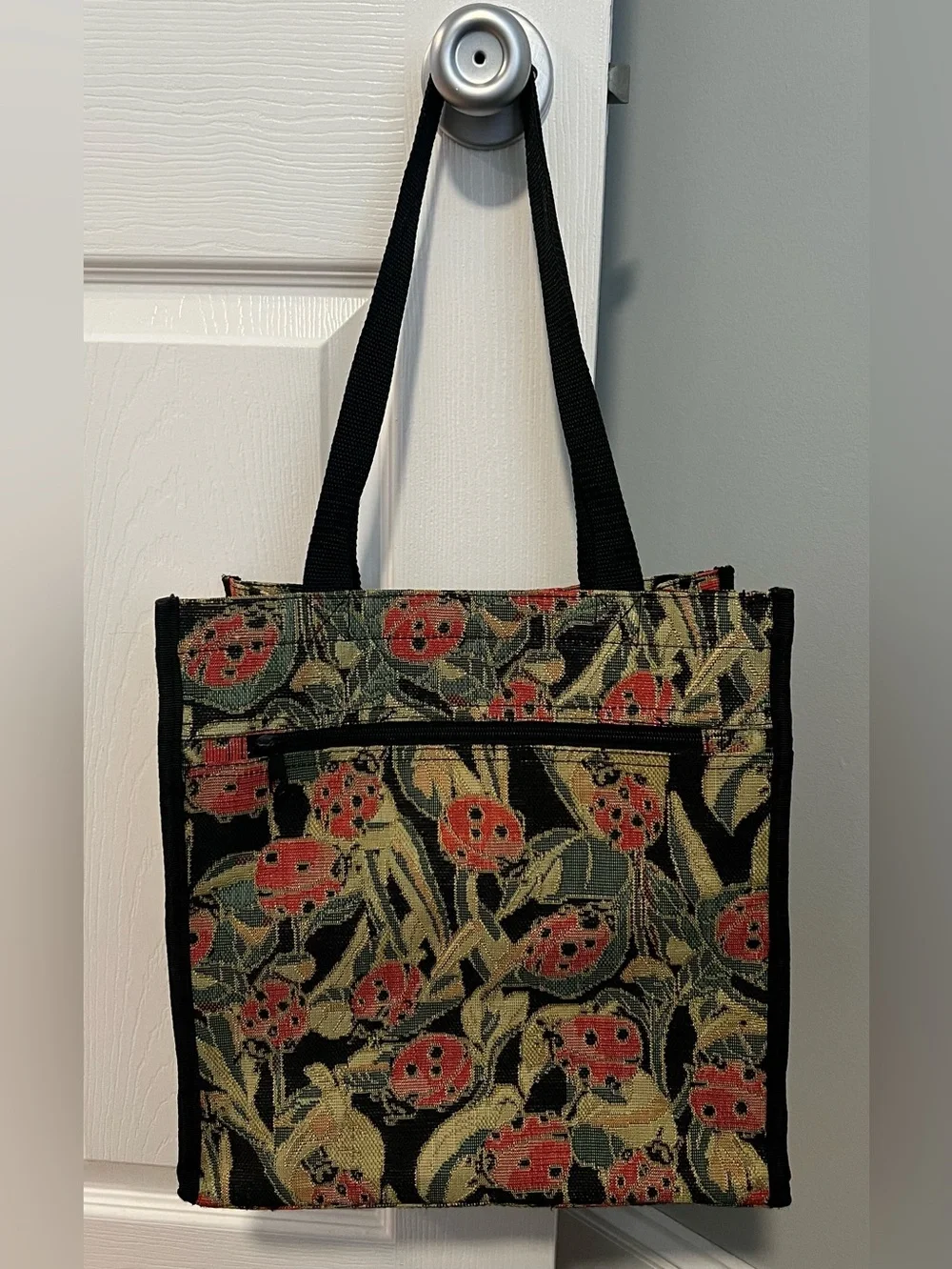 Ladybug Tapestry Tote Bag
